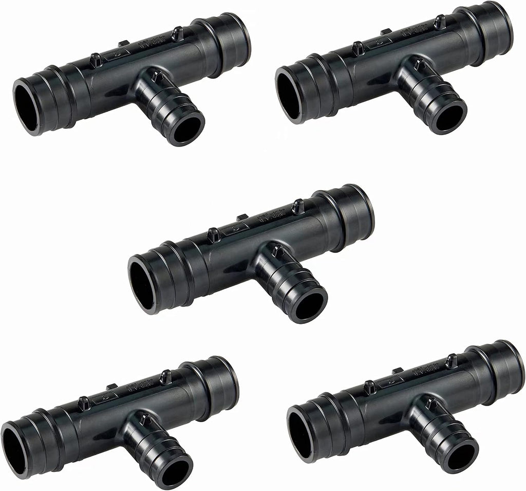 5Pcs EFIELD Poly Pex-A Expansion 1"x1"x3/4" Tee(PPSU1960024-5)