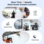 20 Inch Wall Mount Fan Oscillating, Wireless Remote & Button Control