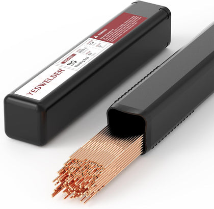 TIG Welding Rod Mild Steel ER70S-6 1/16"x16" 5LB | gas shield copper coated carbon steel welding rod for fabrication