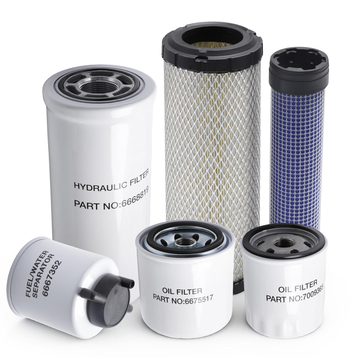 Riyhch 6 Pack 1000/2000 Hour Maintenance Filter Kit for Bobcat Excavators