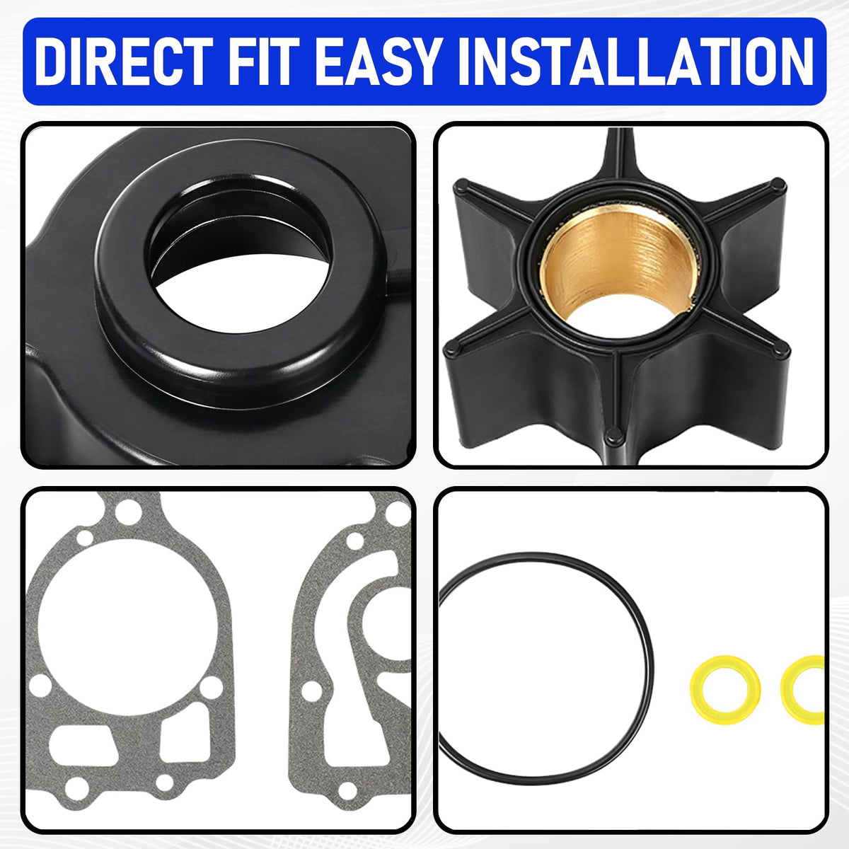 96148A8 Water Pump Impeller Kit for MerCruiser Alpha 1 Gen 1 Stern Drives