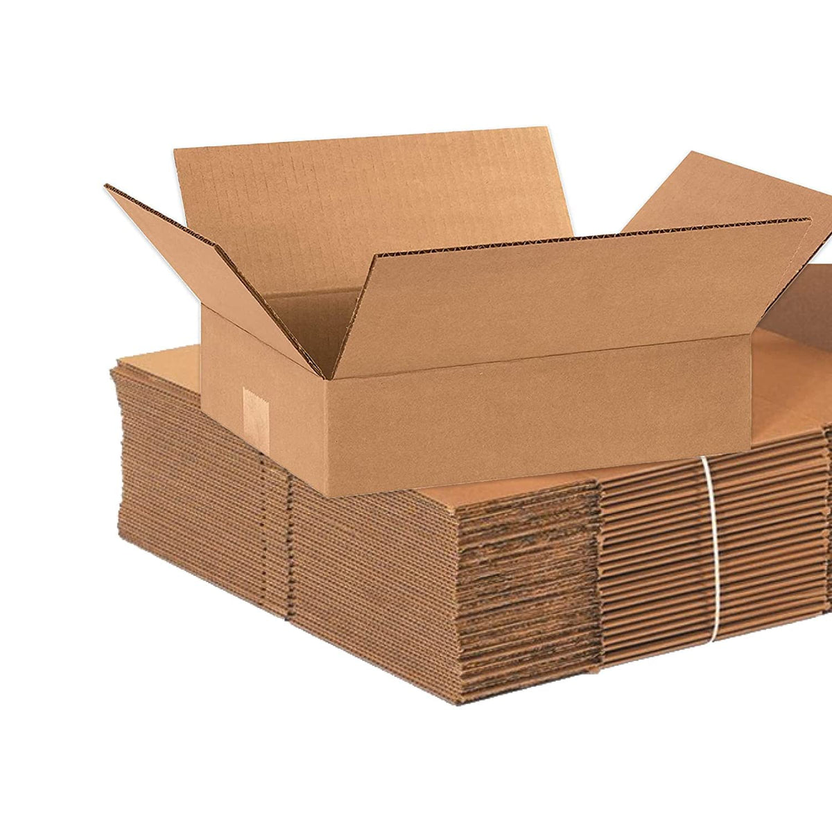 20x14x6 Corrugated Cardboard Boxes 25-Pack & Aviditi 12x9x3 Flat Shipping Boxes 25-Pack