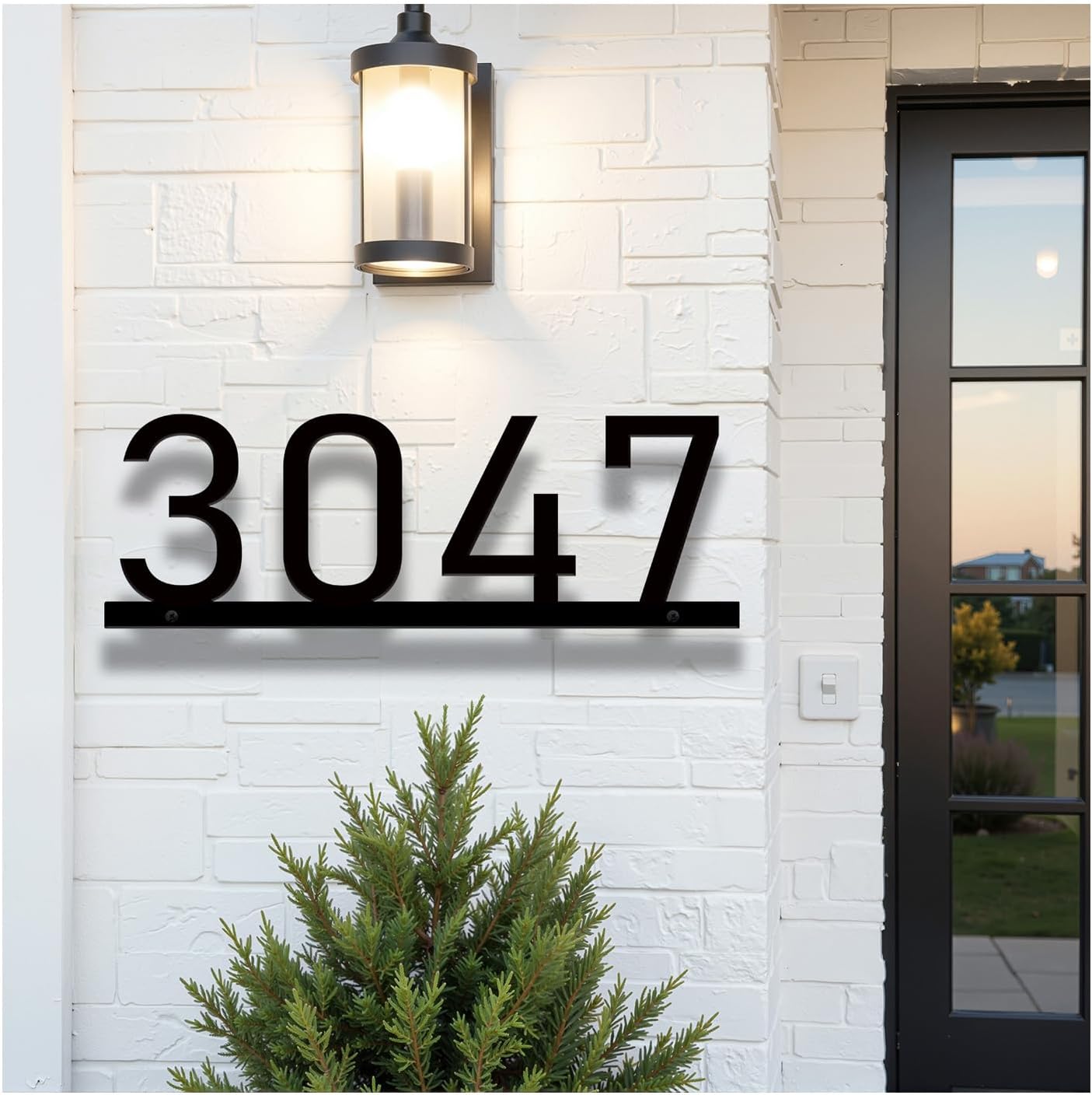 House Numbers for Outside, Personalized Metal House Number Sign, Modern Metal Address Signs for Houses, Large Number