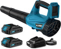 Leaf Blower, Electric Cordless Leaf Blower with 2 Batteries and Charger, 2 Speed Mode, Lightweight Leaf Blowers for