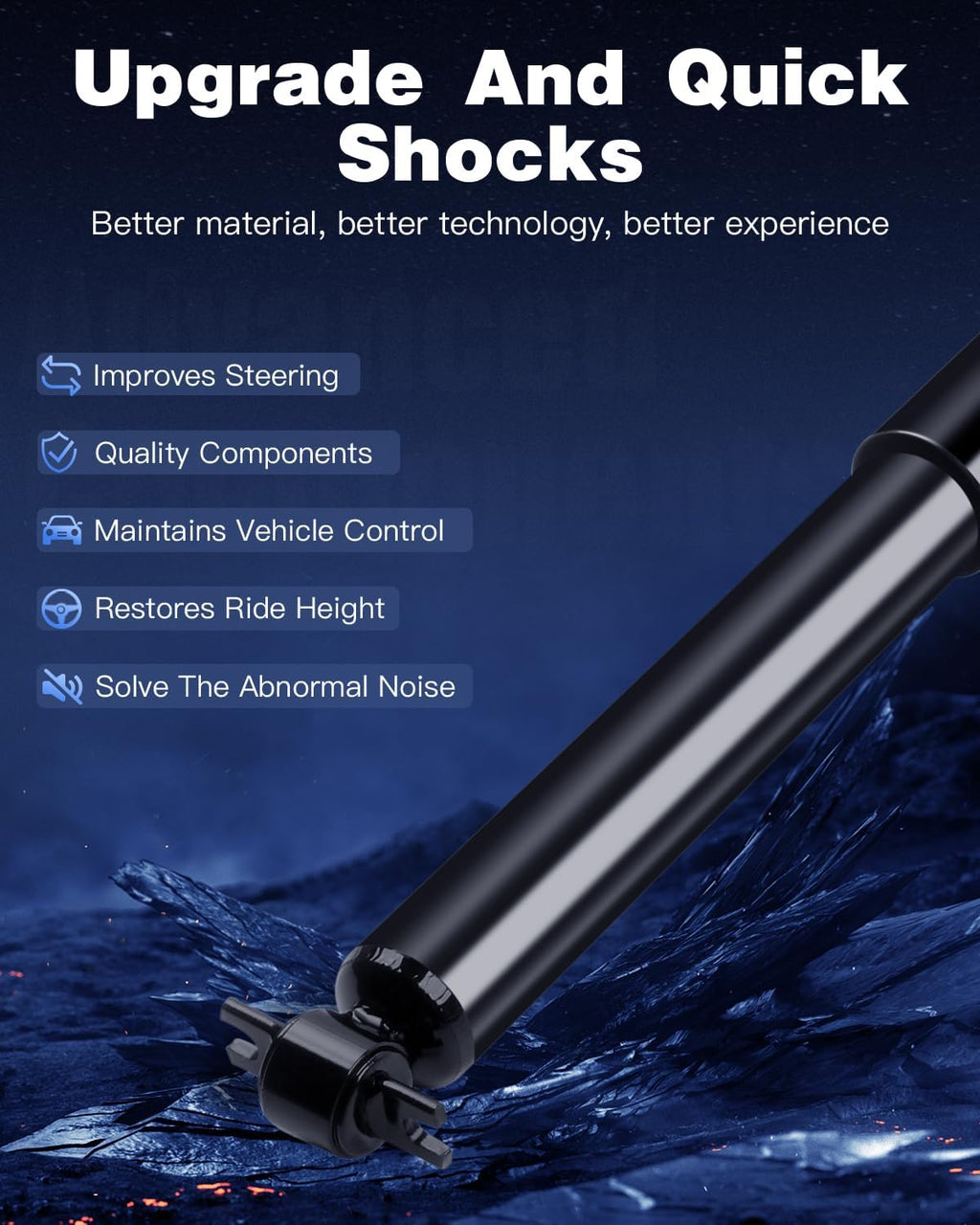 Shocks Set 4 ECCPP Shocks Absorbers for Jeep Grand Cherokee 1993-1998