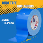 3'' Wide Blue Duct Tape Heavy Duty 3 Inches x 55 Yard, 1 Roll
