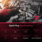 BDFHYK 4 Pack Iridium Spark Plugs Replacement for 4495 BPZ8HN10