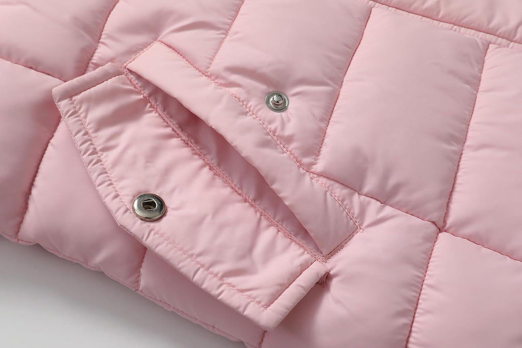 Girls Long Puffer Winter Coat Kid's Removable Hood Parka Jacket | Waterproof Polyester Outer, Soft Fleece Lined