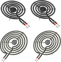 Upgrade MP22YA 4 Pack Electric Range Burner Element Unit Set Include 2 x MP21YA 8" Stove Burner & 2 x MP15YA 6" Stove Burner Element Fit for Frigi-daire Whirl-pool Ken-more Range Stove By Fetechmate