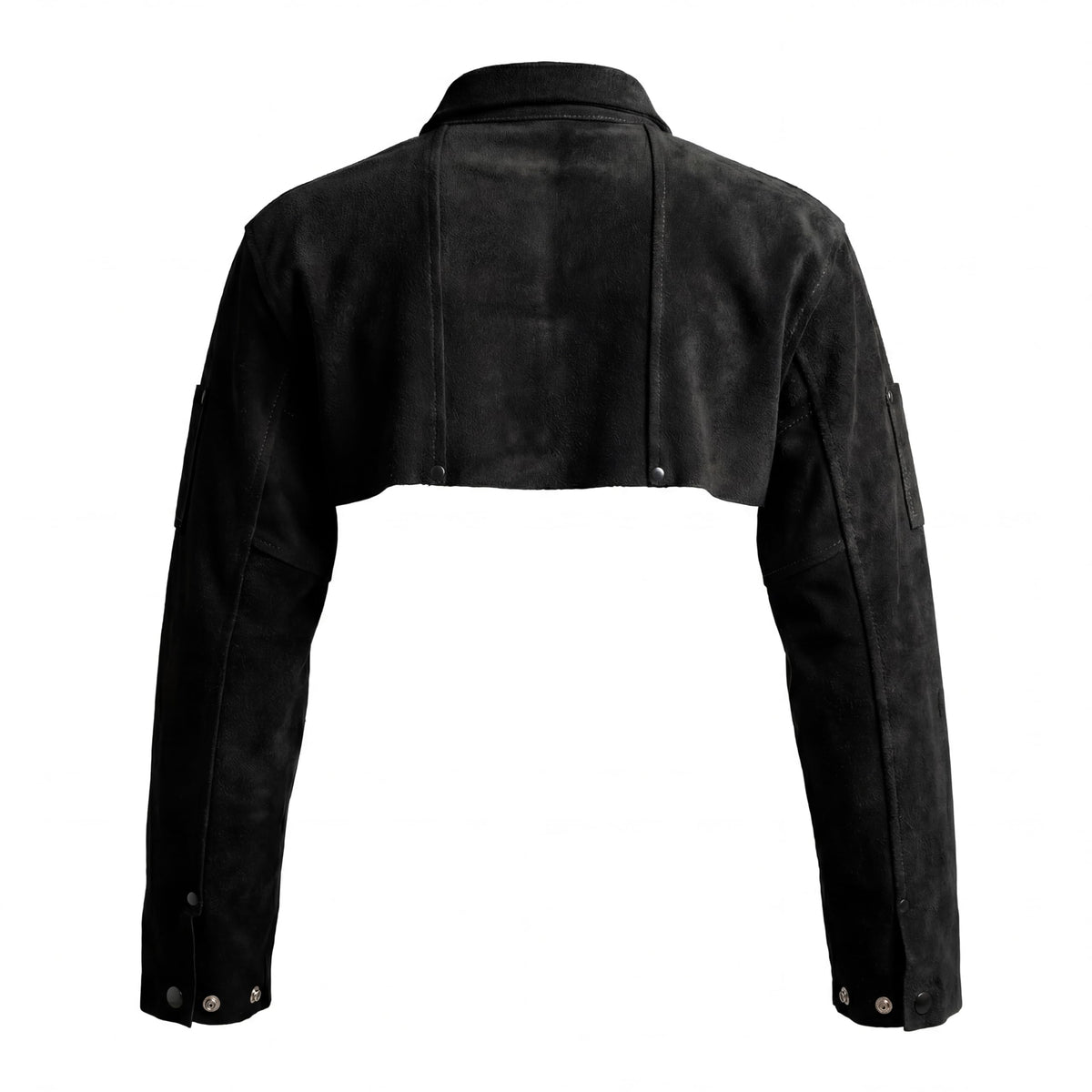 Leather Welding Cape Sleeve, Welder Jacket, Black S
