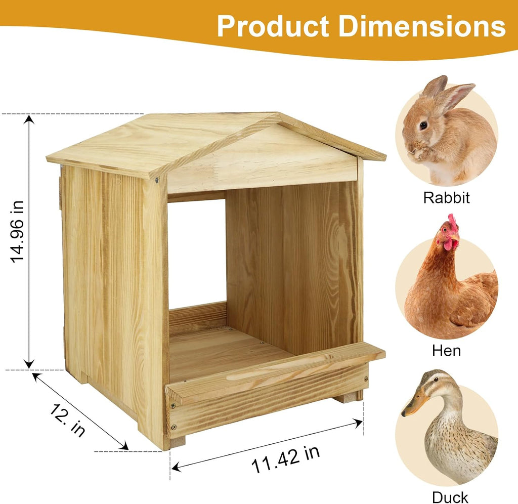 Chicken Nesting Box 3 Compartments - Wall Mount Wooden Egg Laying Nest Box for Chicken Coop, Easy to Assemble &