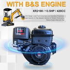 Upgraded 1.5T Mini Excavator with 13.5HP B&S Engine for Landscaping