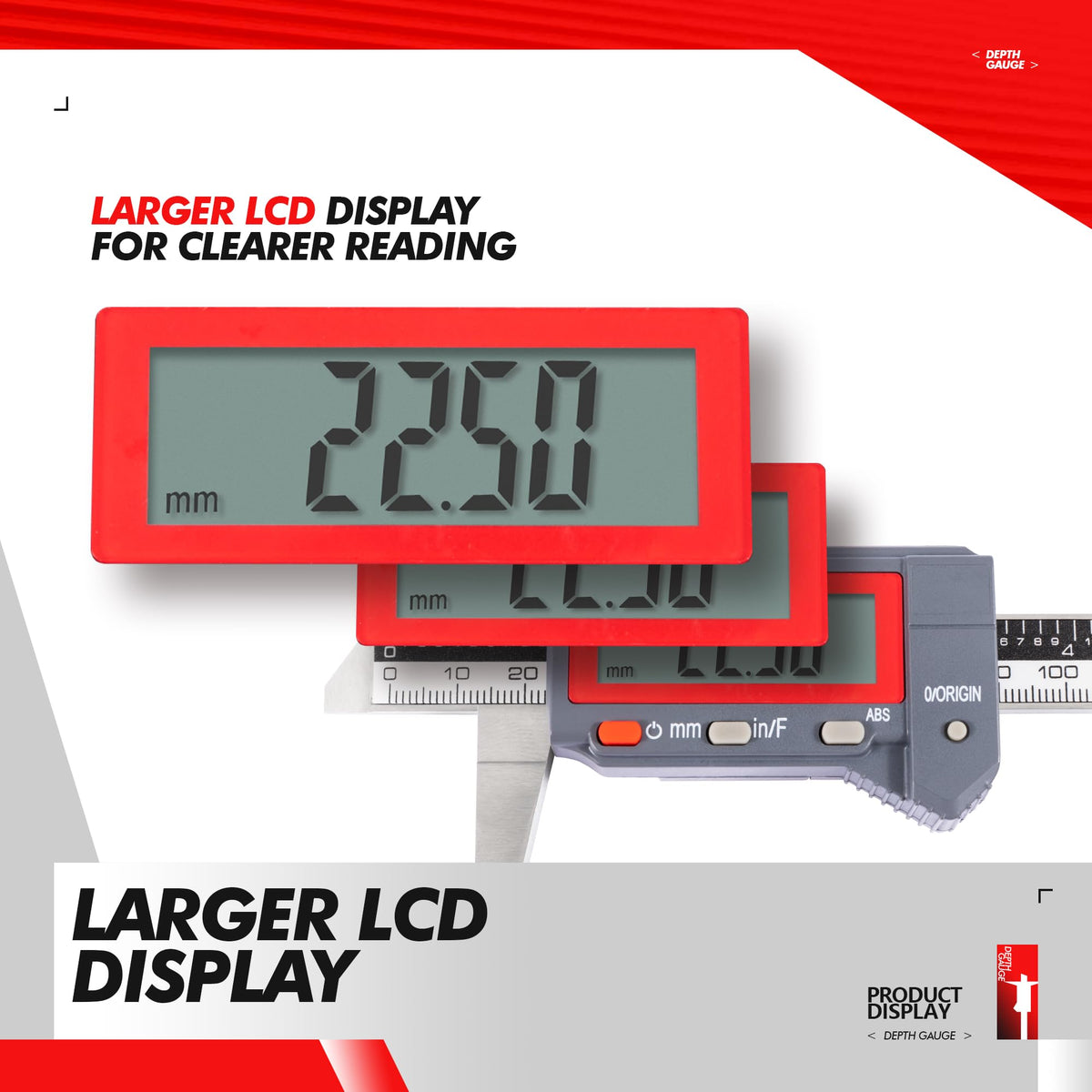 UNIPEC Absolute Digital Depth Caliper 0-150mm / 0-6"
