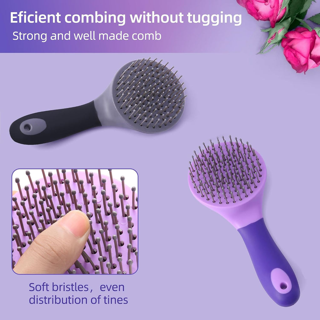 Equine Mane & Tail Combs Horse Brush Shedding Brush Grooming Tool for Horse (Gray)