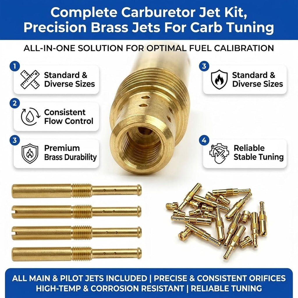 22PCS Carburetor Jet Kit for Nibbi PWK, Include 11 Main & 11 Slow Jets