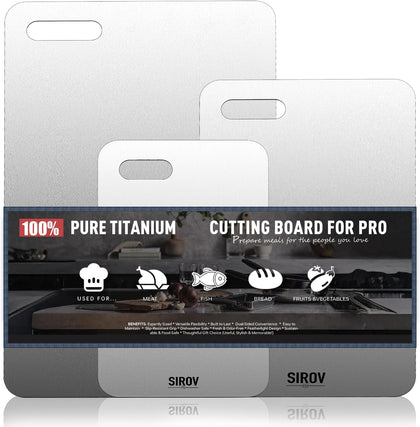 Katori Titanium Cutting Board, 100% Pure Titanium Cutting Boards For Kitchen, Best Non Toxic chopping board