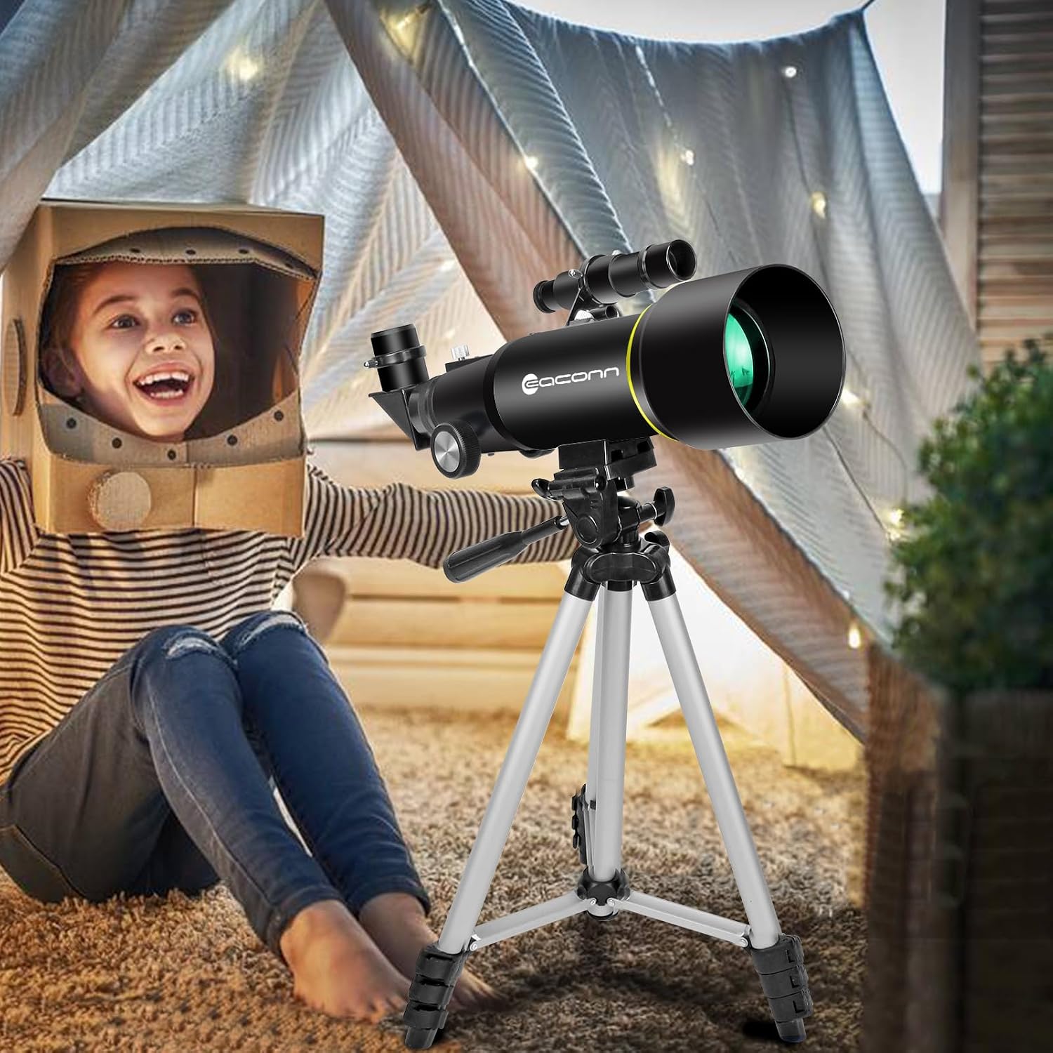 Telescopes, Telescope for Kids and Adults Beginners, 70mm Aperture 400mm Focus Length Refractor Travel Telescope with