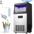 Commercial Ice Maker 2 Water Inlet Modes with 100LB/24H