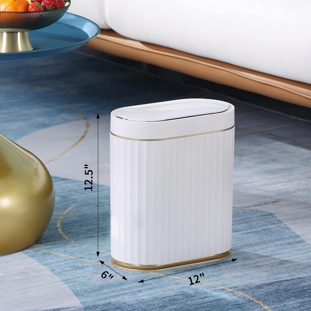 Bathroom Trash Can with Lid 2 Gallon Sensor Garbage Can, Automatic Trash Bin, Motion Sensor Trash Can, IPX5