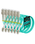 OM3 LC to SC Fiber Patch Cable Multimode, 6 Pack, 2m (6.56ft)