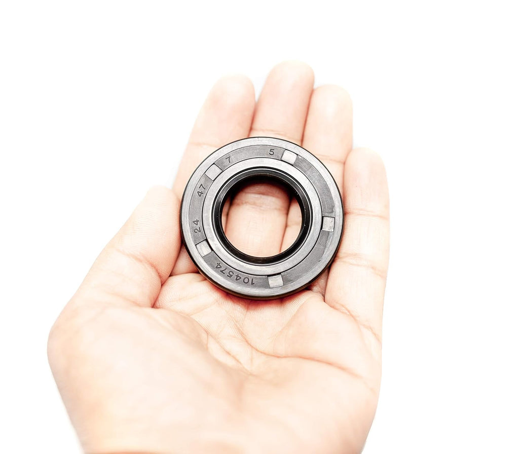 EAI Oil Seal 24mm X 47mm X 7mm TC Double Lip w/Spring. Metal Case w/Nitrile Rubber Coating