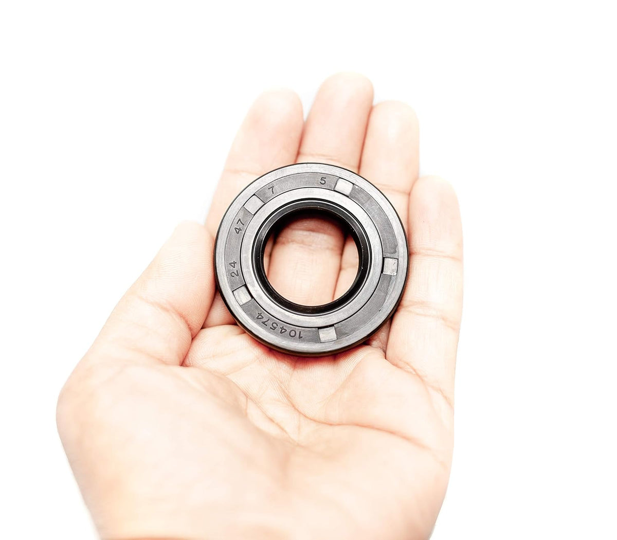 EAI Oil Seal 24mm X 47mm X 7mm TC Double Lip w/Spring. Metal Case w/Nitrile Rubber Coating