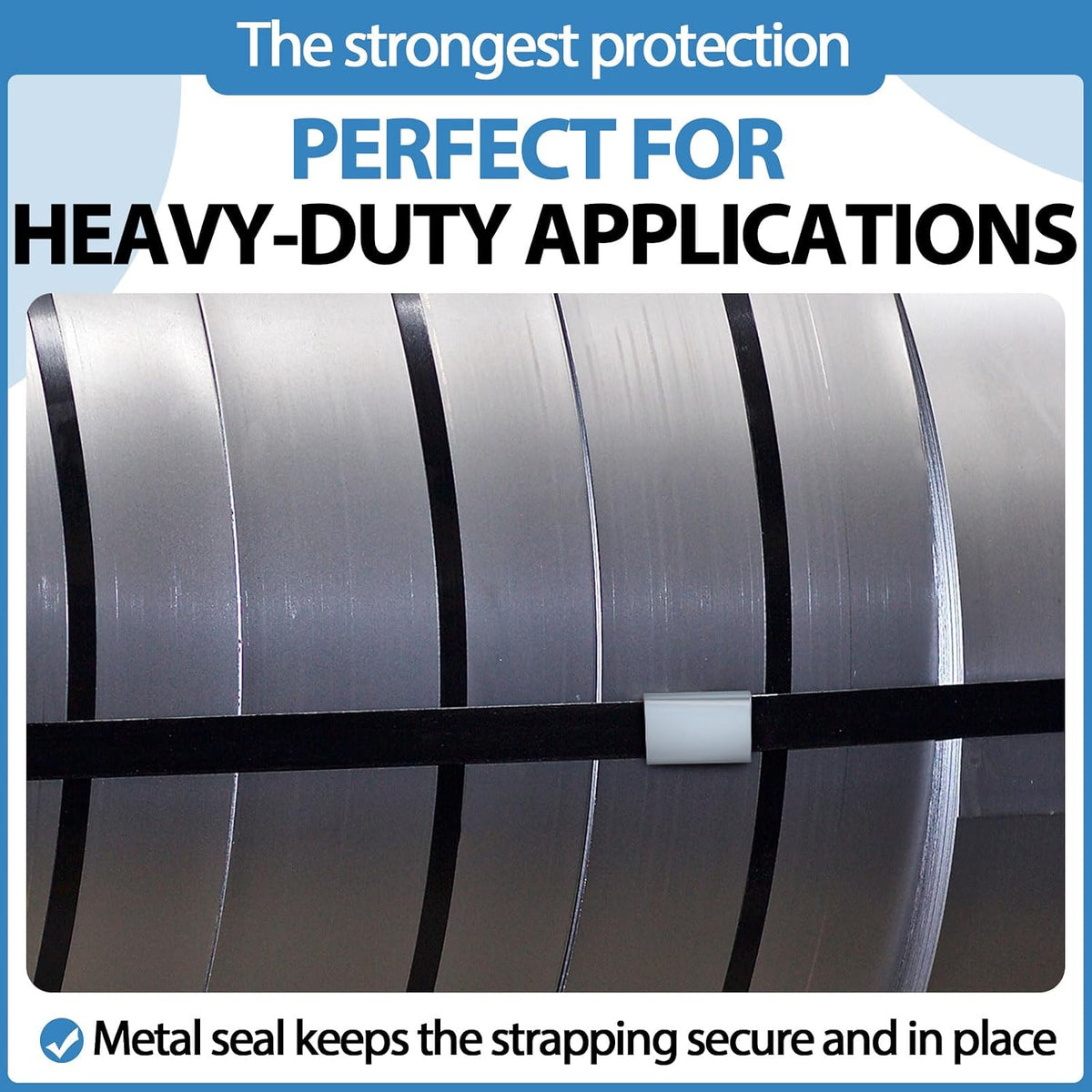 400 Pack Open Seals for 3/4" Strap Width Steel Strapping Snap-in Clip