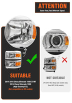 for 2014-2015 Chevy Silverado 1500 Pickup Headlights Pair