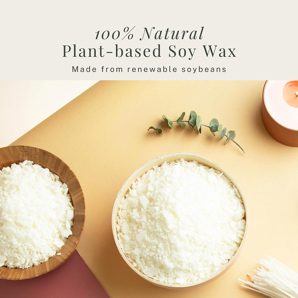 Organic Soy Candle Wax for Candle Making, 10 lbs Natural Candles Making Supplies, Beeswax-Free, Paraffin-Free, Pure
