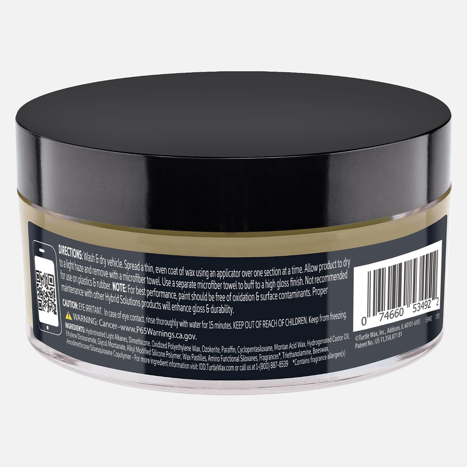 Hybrid Solutions Ceramic Graphene Paste Wax, 5.5 oz. (Pack of 1) | High Gloss Shine Car Wax, Ceramic Coating Paint