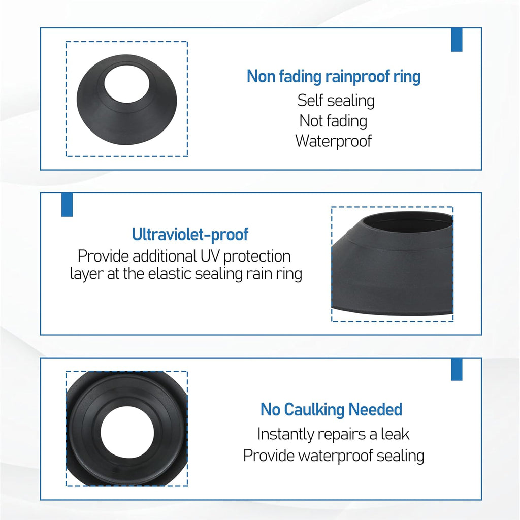 Rain Collars 14136 14137 Roof Vent Boot for No-Calk Roof Flashing