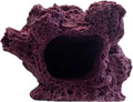 7 Hole Barnacle Cave frag Rock sandbed Base for Live Coral frag Plugs for Reef Aquariums (Coralline Purple)