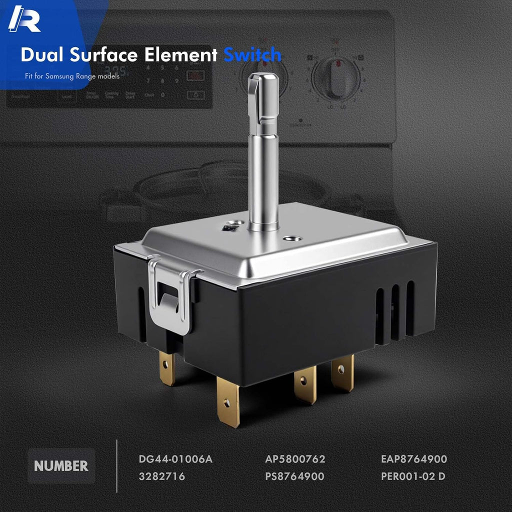 DG44-01006A Surface Element Control Switch Compatible with Samsung Range