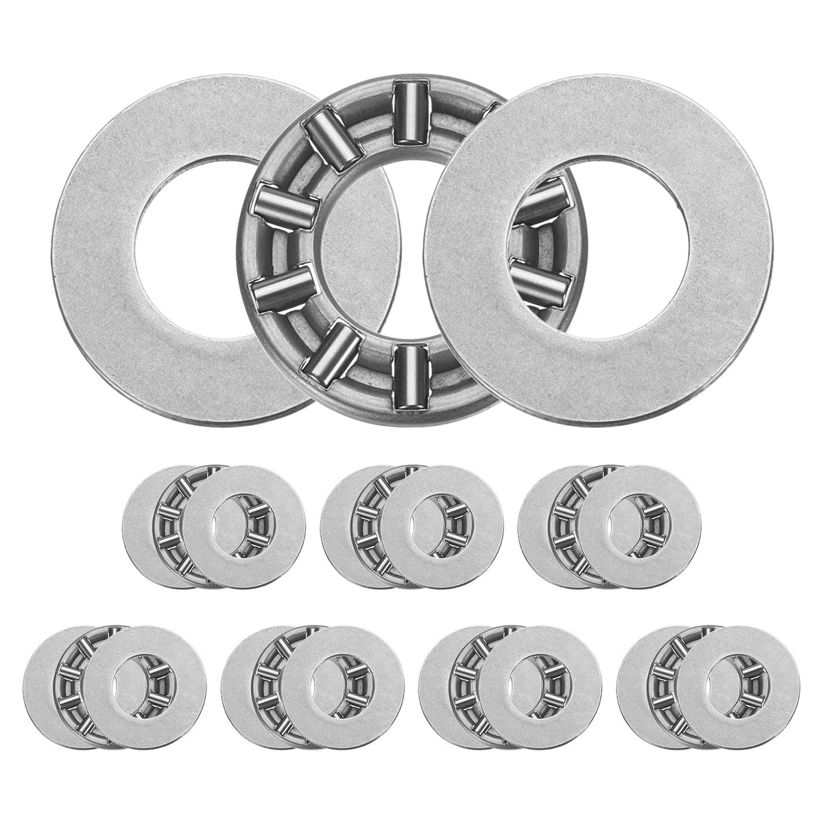 uxcell 8Sets TC613+2TRA Thrust Needle Roller Bearing 3/8 x 13/16 x 5/64