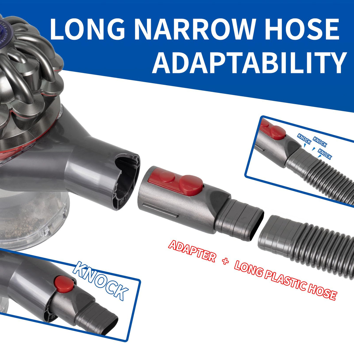 Vacuum Attachment Kit Compatible with Dyson V7 V8 V10 V11 V15 Cleaner