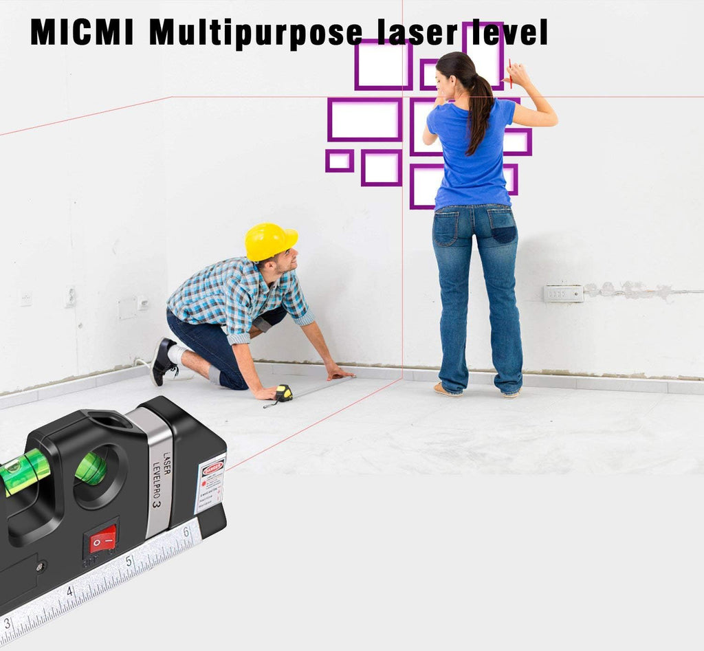 Laser level, Multipurpose Laser tape measure Line 8ft+ Tape Measure Ruler Adjusted Standard and Metric Rulers Update