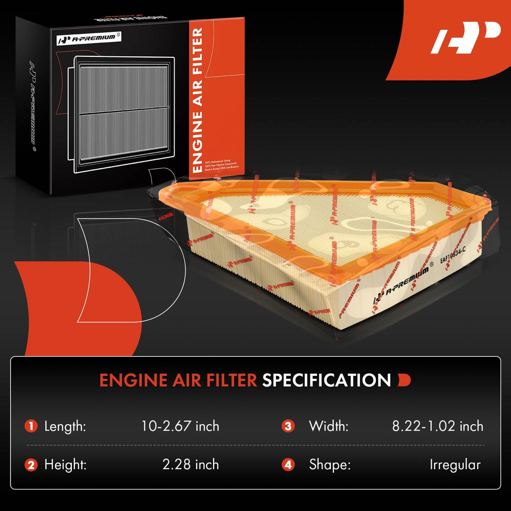 A-Premium Engine Air Filter Compatible with Ford Model