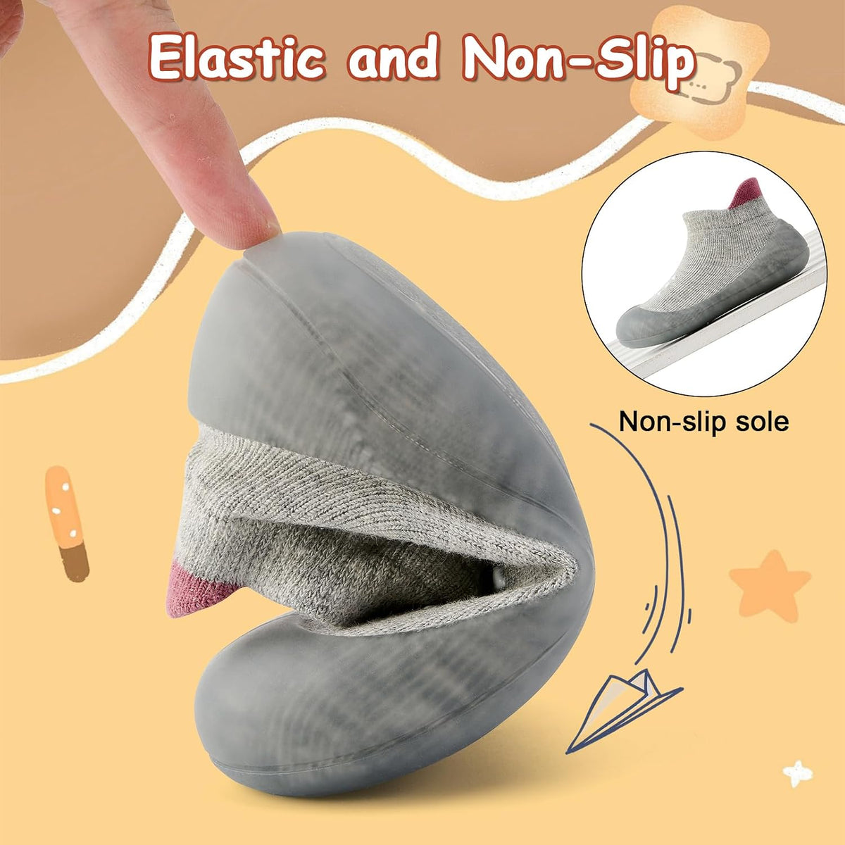Baby Sock Shoes Toddler Boys Girls Sneakers Infant Slipper Socks