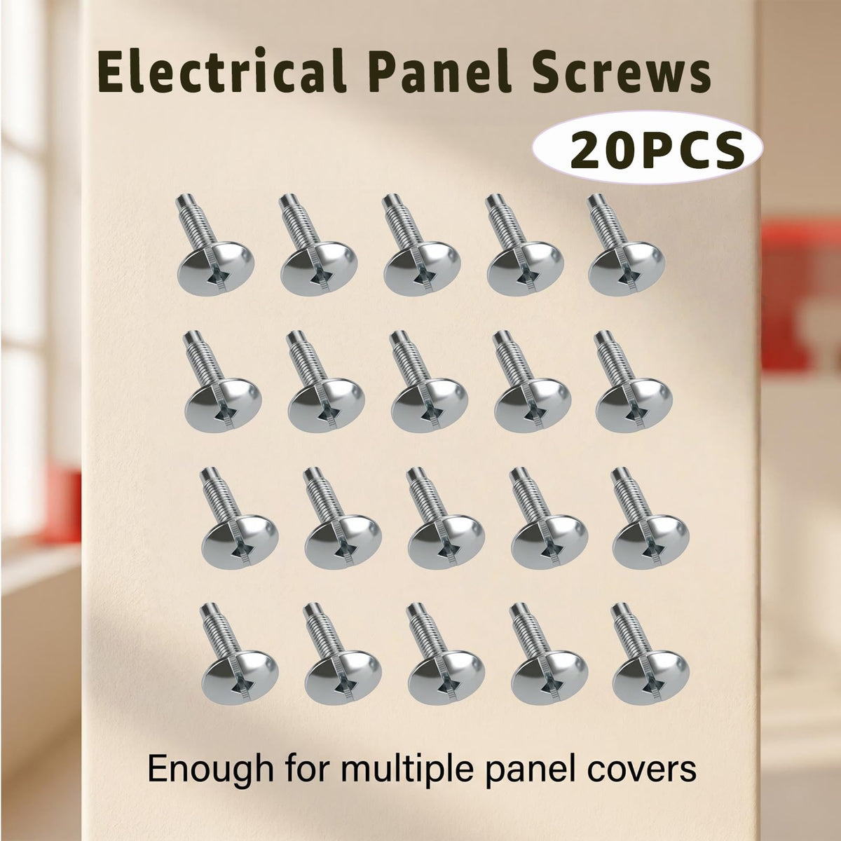 kzfuli 20Pcs Electrical Panel Screws for Square D Load Center Cover White ﻿
