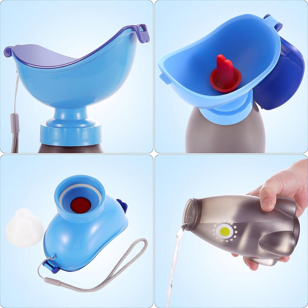 Portable Emergency Unisex Urinal Potty Toilet Pee Training Cup, Pee Bottle with a Lid and Funnel for Kids Potty Pee