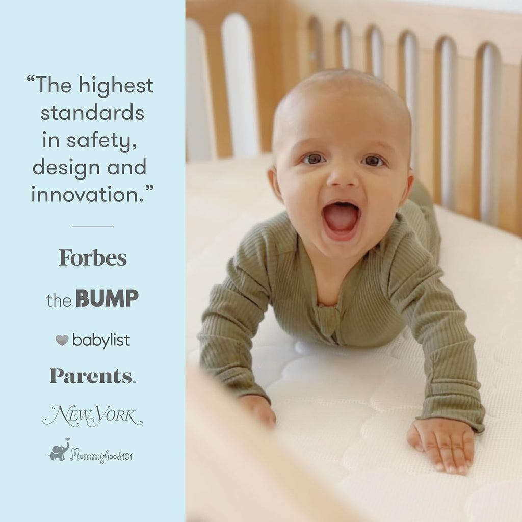 Crib Mattress and Toddler Bed - Ultra-Breathable Proven to Reduce Suffocation Risk, Washable Core & Cover