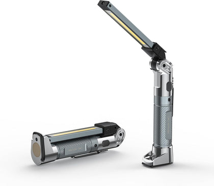 Magnetic Work Light - 4000mAh Rechargeable Work Light with Hook Design, 1200 Lumens Mechanic Light, 3 Lighting Modes