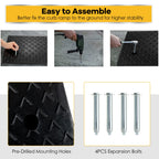 2 Pack Heavy Duty Rubber Curb Ramp, 5 Inch Rise Height