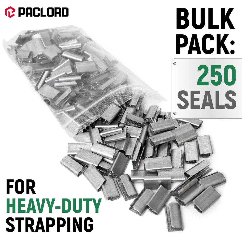 Open Serrated Seals for 1/2" PET Polyester Strapping, Pack of 250