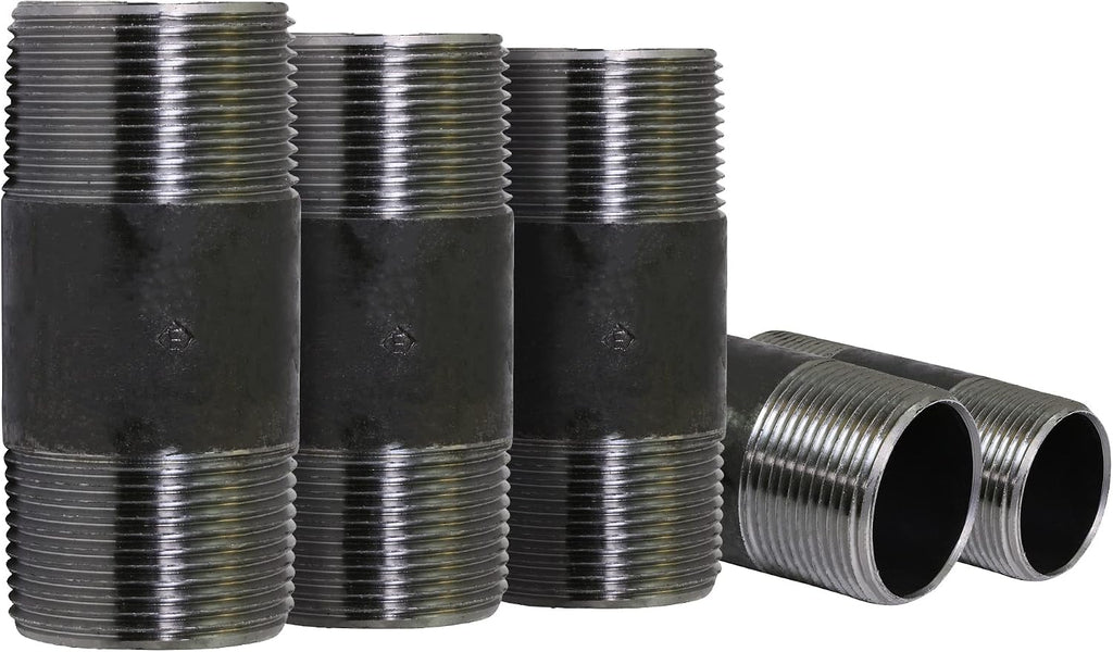 Everflow Supplies NPBL2055-5 Black Nipple Pipe