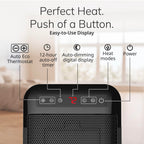 9" MyHeat Max Ceramic Space Heater with Display - Black - CD09101