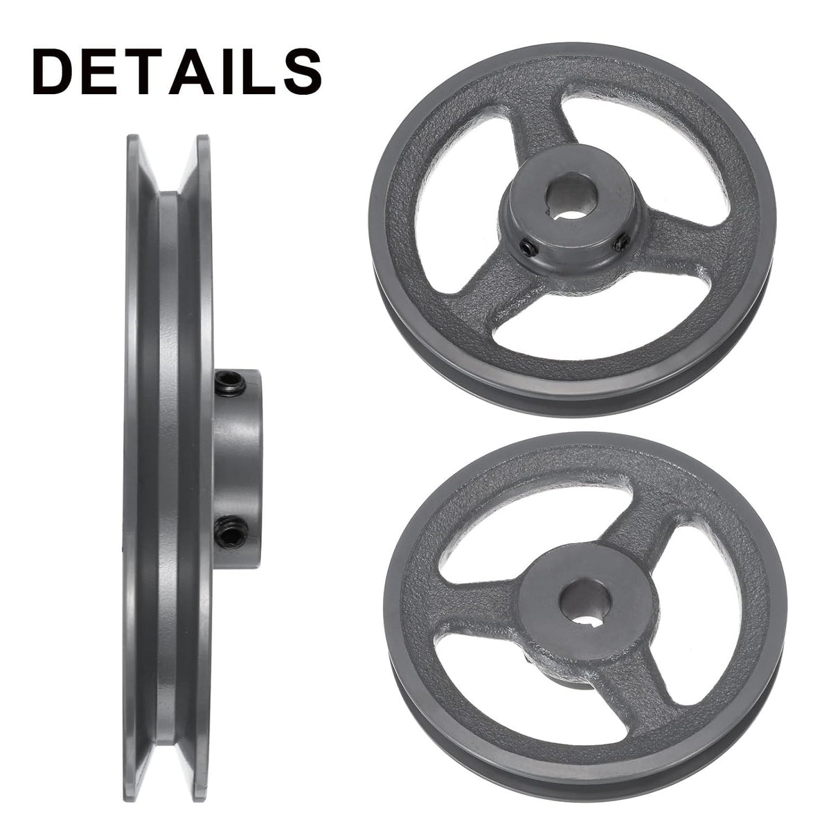 uxcell AK61-3/4 V-Belt Sheave 3/4" Bore, 5.95" OD, Single Groove Web Sheave