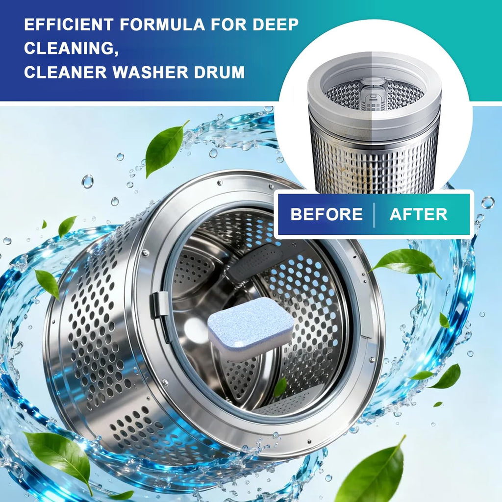 Washing Machine Cleaner Tablets 24 Pack – Deep Cleaning Descaler