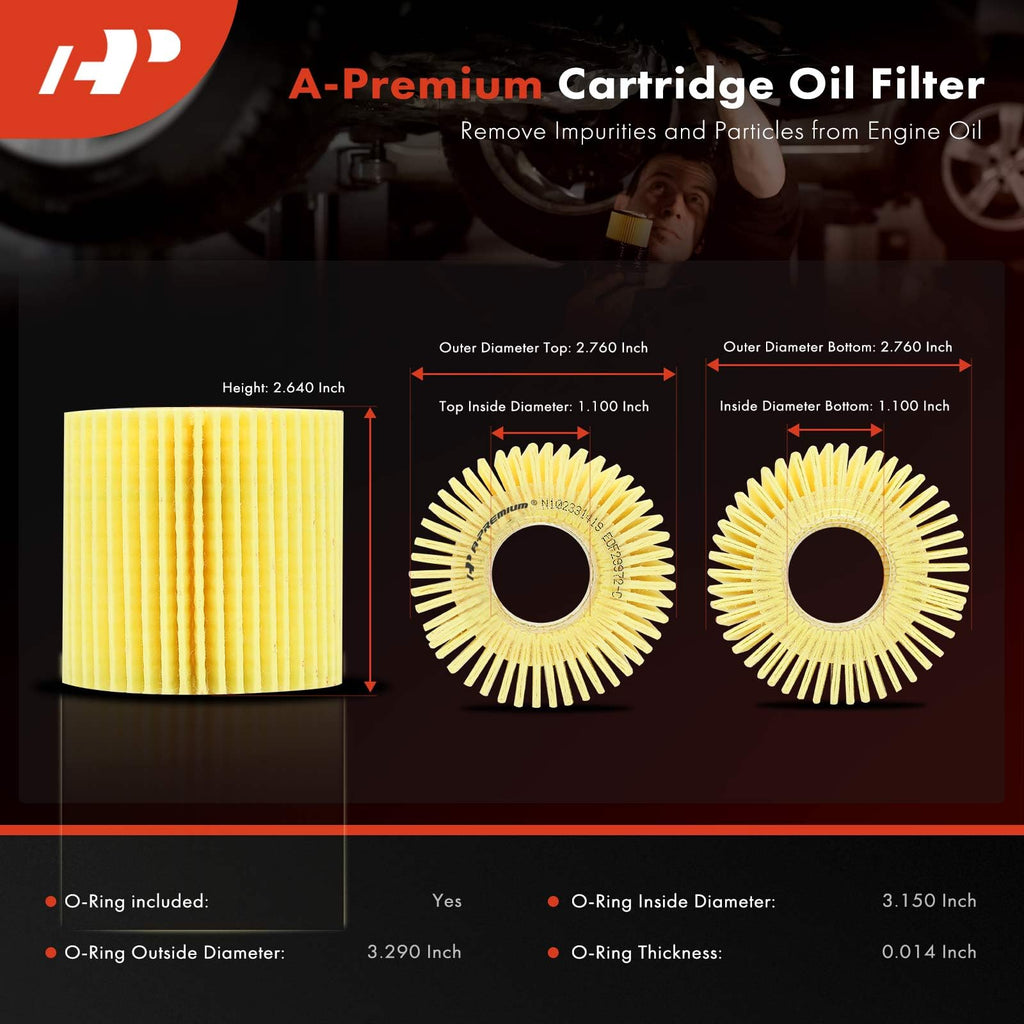 A-Premium 2-PC 10K Miles Protection Oil Filter
