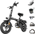 Folding Electric Bike for Adults, Peak 750W Motor,20MPH Max Speed Foldable Electric Bicycles,14" Ebike, 48V12AH